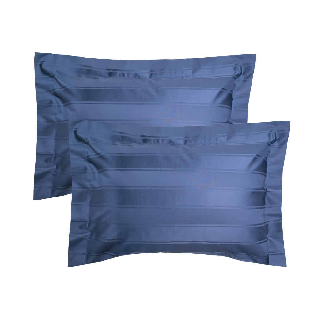 Комплект постельного белья Винсент Navy страйп-сатин 400 TC