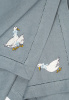 Комплект салфеток столовых с вышивкой lin/cotton Goose bernadotte