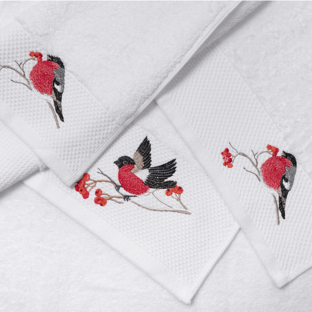 Набор махровых полотенец Айсберг с вышивкой Русская зима