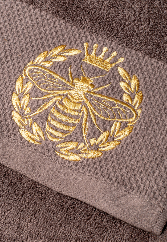 Комплект махровых полотенец Тирамису с вышивкой Golden Queen
