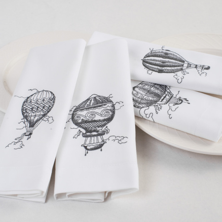 Комплект салфеток столовых с вышивкой Воздушные шары