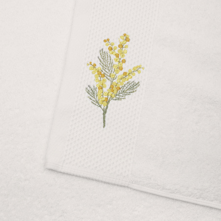 Набор полотенец махровых Айвори с вышивкой Мимоза
