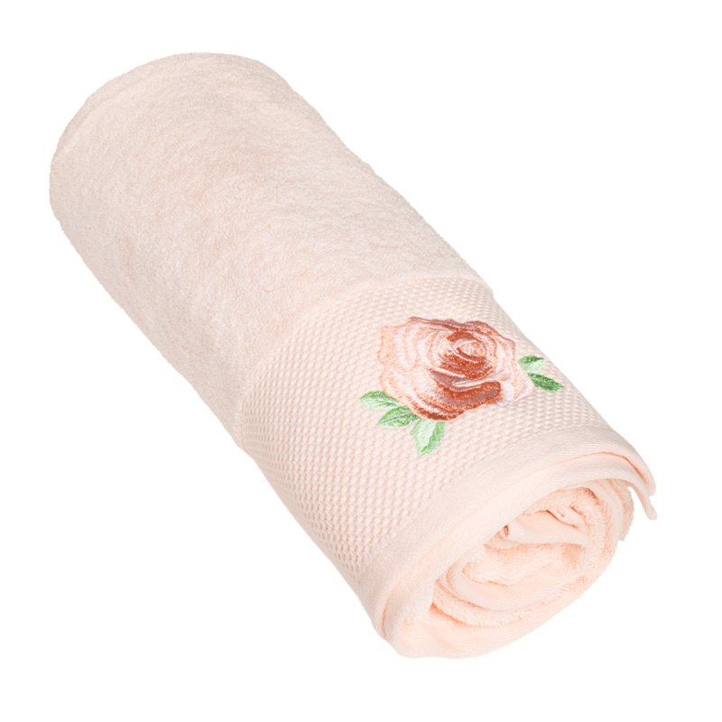 Полотенце махровое с вышивкой Роза