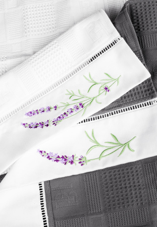 Комплект полотенец вафельных Lavender fields