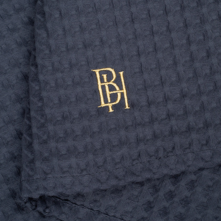 Полотенце вафельное Графит с вышивкой BH