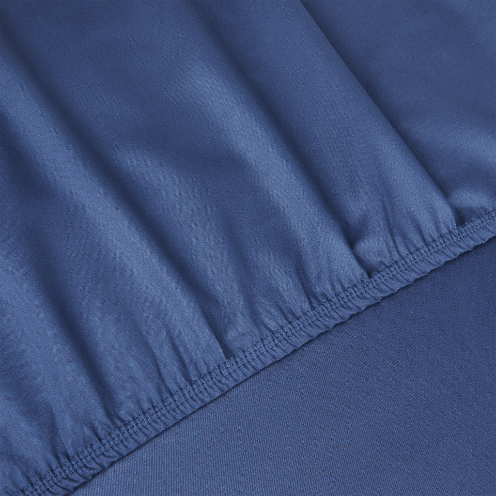 Простыня Винсент Navy сатин 400 ТС на резинке