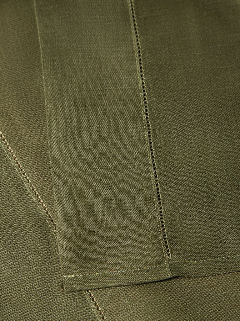 Дорожка столовая lin/cotton Olive Green