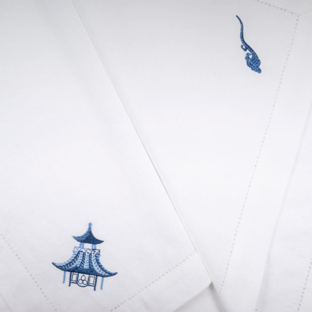 Набор салфеток столовых с вышивкой Blue Dragon