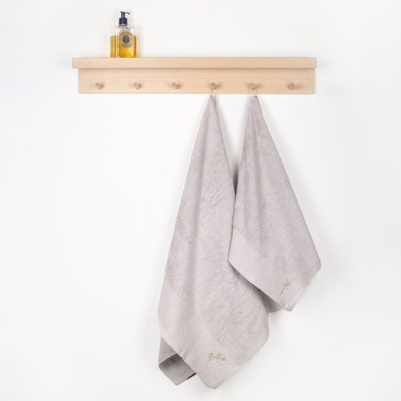 Комплект махровых полотенец Смоки с вышивкой Лунарий