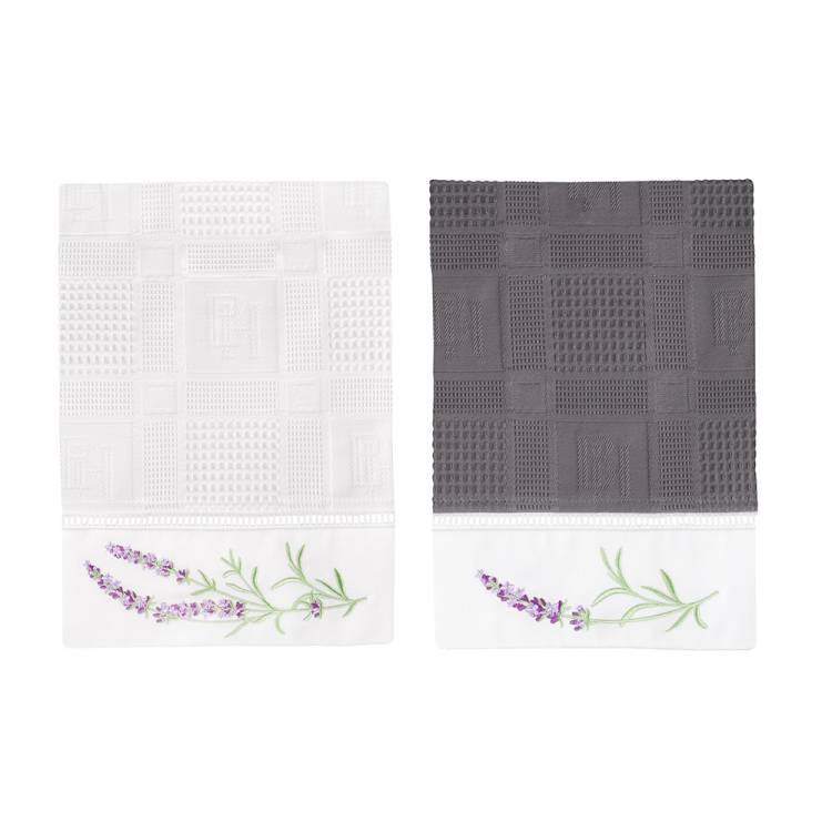 Комплект полотенец вафельных Lavender fields